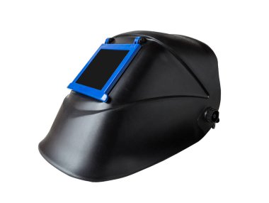 Beyaz arkaplanda kaynak maskesi