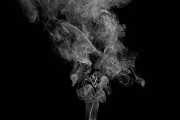 Movement of smoke on black background, smoke background, — Stock Photo, Image