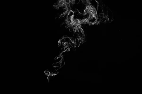 Movimento del fumo su sfondo nero, sfondo fumo , — Foto Stock