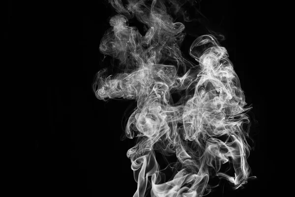 Movement of smoke on black background, smoke background, — Stock Photo, Image