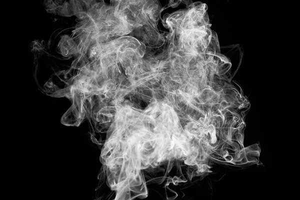 Movement of smoke on black background, smoke background, — Stock Photo, Image