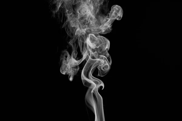 Movement of smoke on black background, smoke background, — Stock Photo, Image