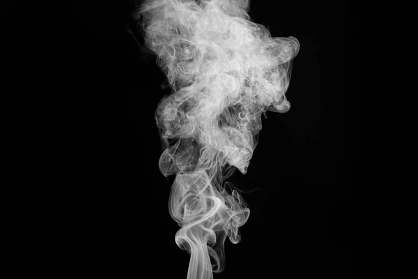 Movement of smoke on black background, smoke background, — Stock Photo, Image