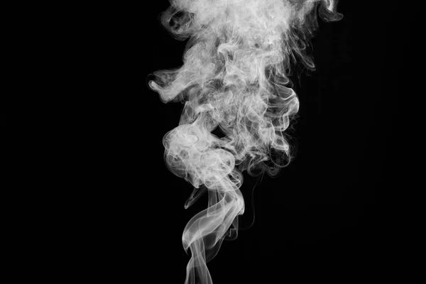 Movement of smoke on black background, smoke background, — Stock Photo, Image