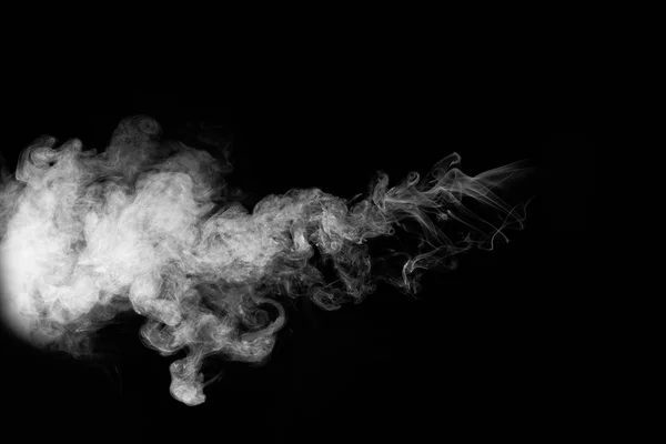 Bewegung von Rauch auf schwarzem Hintergrund, Rauchhintergrund, — Stockfoto