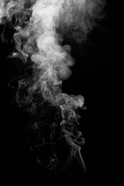 Movement of smoke on black background, smoke background, — Stock Photo, Image