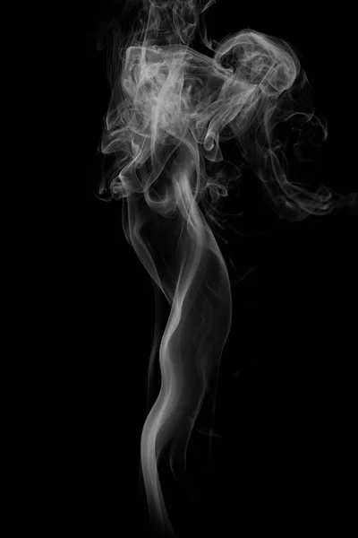 Movement of smoke on black background, smoke background, — Stock Photo, Image