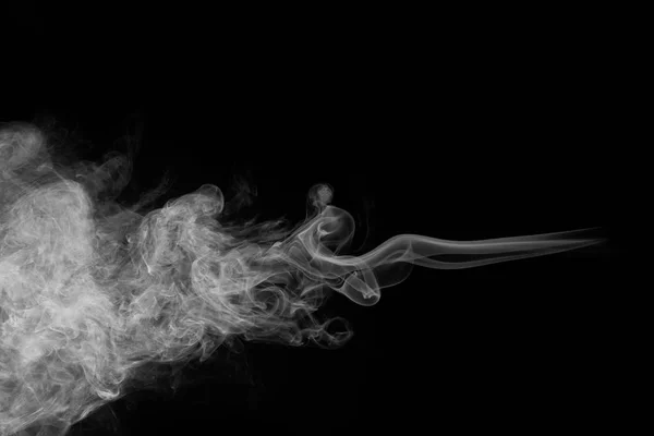 Movement of smoke on black background, smoke background, — Stock Photo, Image