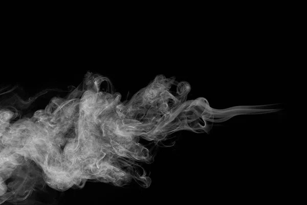 Movement of smoke on black background, smoke background, — Stock Photo, Image