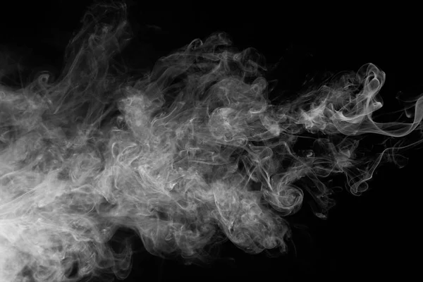 Movement of smoke on black background, smoke background, — Stock Photo, Image