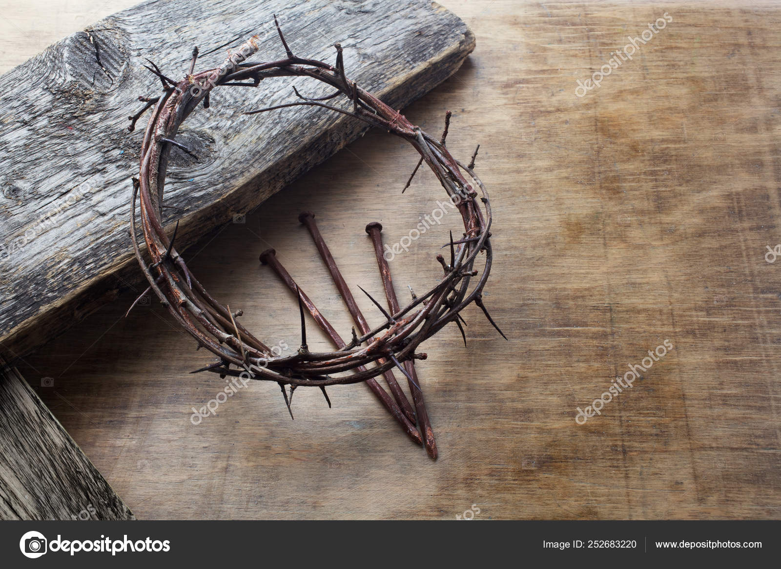 Crown Thorns Nails Wooden Mallet Over Stock Photo 352896224 | Shutterstock