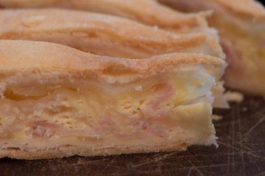 lezzetli jambon ve peynir kek snack zevk