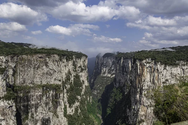 Natural and beautiful national park in Brazil with canyon and natural waterfalls in the mountains