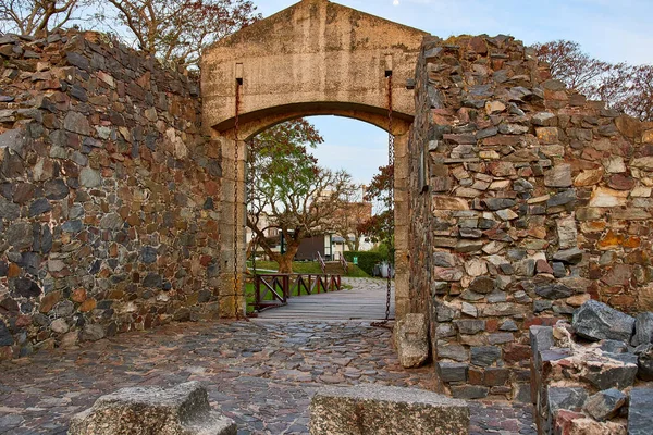 Uruguay 'daki Colonia del Sacramento şehrinin tarihi merkezi.