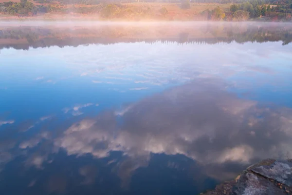 Calm Water Natural Lake Motanias Uruguay Reflections Clouds — Stock Photo, Image