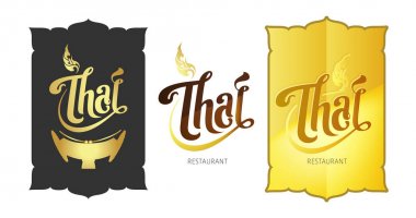 Afiş logosu için Tay tipi yazı tasarımı.