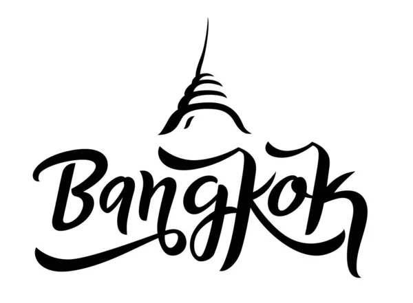 Bangkok City belettering logo ontwerp. — Stockvector