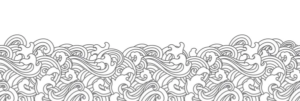 Océano oriental onda fondo sin costuras . — Vector de stock