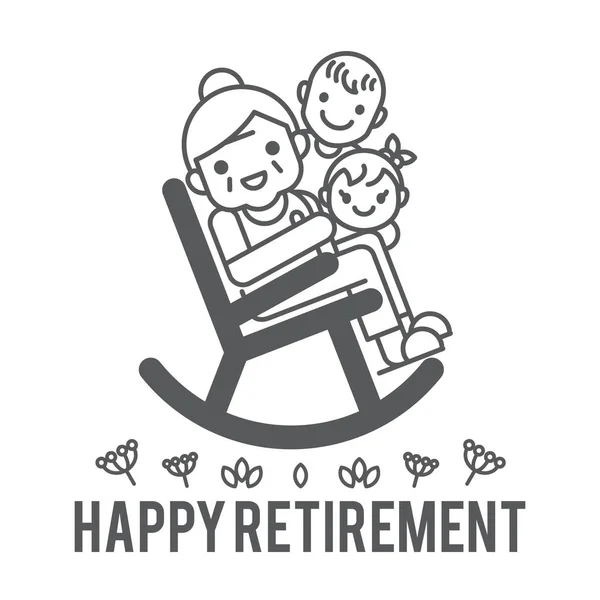 Happy retirement vector illustration — Stock Illustration Happy retirement vector illustration Stock Illustration