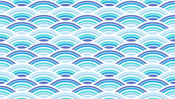 물 파도 완벽 한 패턴 — 스톡 벡터
