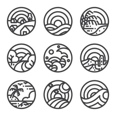 Peyzaj çizgisi çizimi