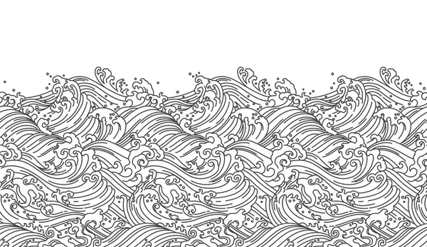 Oriental wave seamless wallpaper — Stock Vector