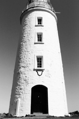 Bruny Adası, Tazmanya, Avustralya 'daki ıssız deniz feneri..