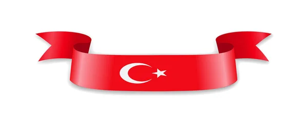 Türkiye Nin Bayrak Dalga Şerit Şeklinde Vektör Çizim — Stok Vektör