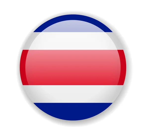哥斯达黎加国旗 圆形明亮的图标 矢量插图 — 图库矢量图片
