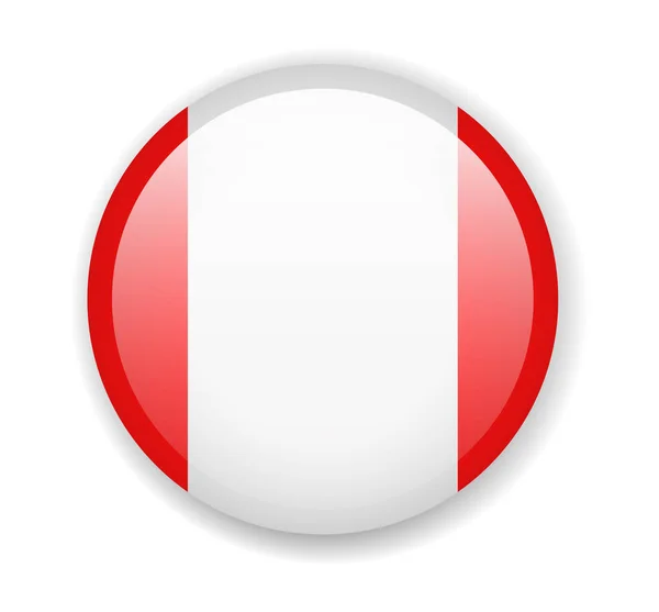 Bandera Austria Icono Brillante Redondo Ilustración Vectorial — Vector de stock