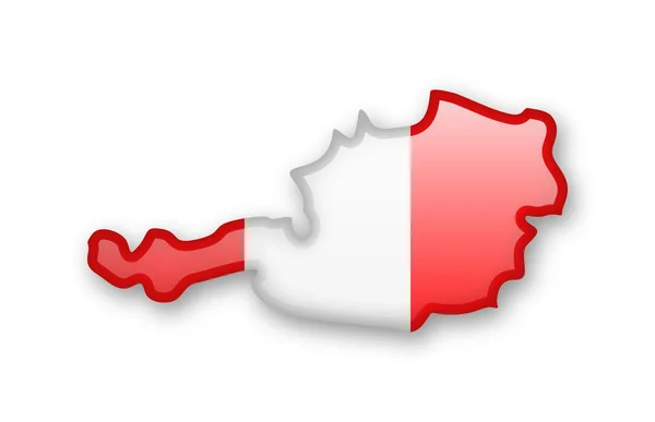 Прапор Австрії Структури Країни Білому Фоні — стоковий вектор