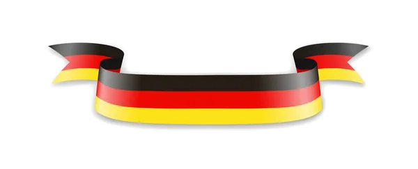 Flagge Deutschlands Form Eines Wellenbands Vektorillustration — Stockvektor