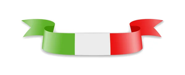 Прапор Італії Вигляді Хвилі Стрічки Векторні Ілюстрації — стоковий вектор