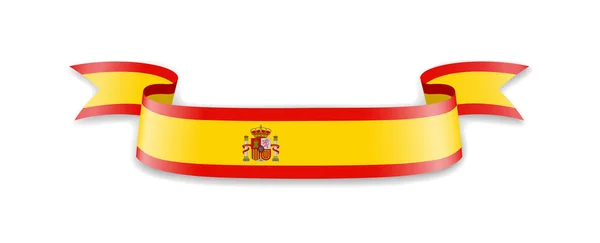 Bandera España Forma Cintas Ondeantes Ilustración Vectorial — Vector de stock