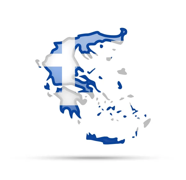 Прапор Греції Структури Країни Білому Фоні — стоковий вектор