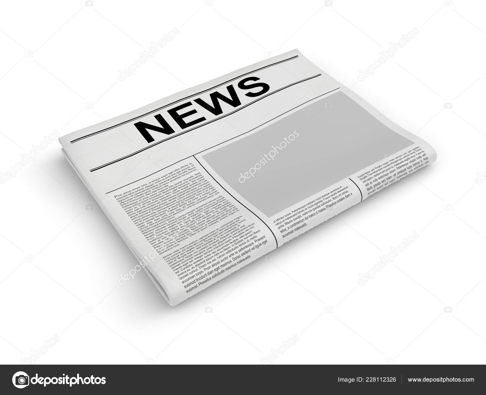 Newspaper White Background Blank Newspaper Rendering Stock Photo By C Gt29
