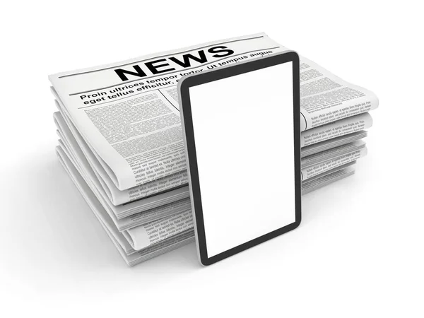 Business News Generic Tablet Isolated Reflection — Stock Photo, Image