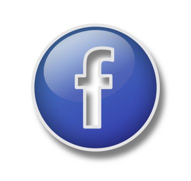 Facebook simgesi. Sosyal ağ kutsal kişilerin resmi. Vektör çizim.