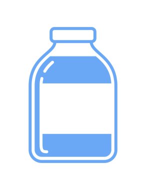 Vektör simge şişe beyaz bir arka plan üzerinde. Vektör çizim.