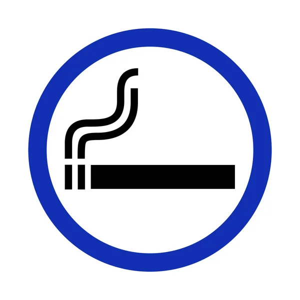 Smoking Area Sign White Background Vector Illustration — Stock Vector