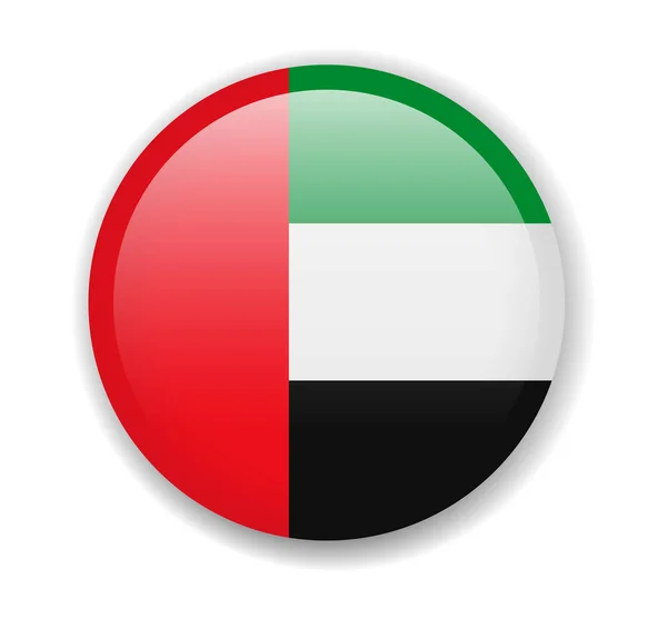 Прапор Єднаних Арабських Еміратів Круглі Яскравий Значок Векторні Ілюстрації — стоковий вектор