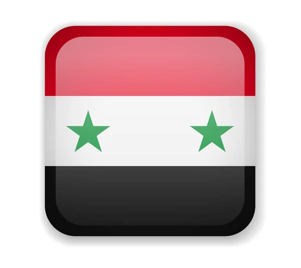 Syria flag bright square icon on a white background — Stock Vector