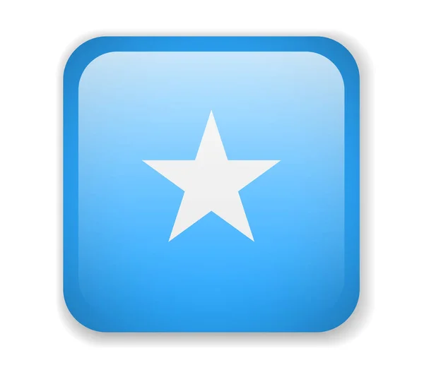 Vlajka Somálsko. Světlé ikona čtverec na bílém pozadí — Stockový vektor