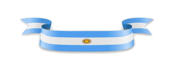 Argentina flagga i form av wave band. — Stock vektor