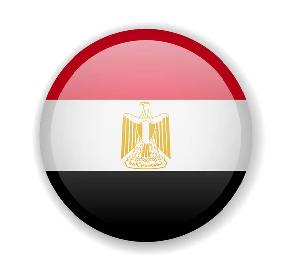 Egypt flag round bright icon on a white background — Stock Vector