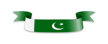 Pakistan bayrağı dalga şerit şeklinde.