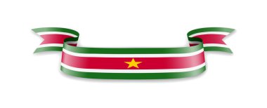 Surinam bayrak dalga şerit şeklinde.