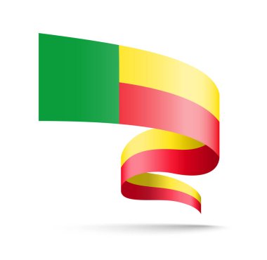 Benin bayrağı dalga şerit şeklinde.