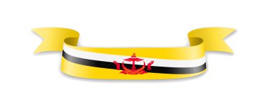 Dalga şerit şeklinde Brunei bayrağı.