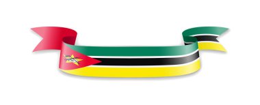 Dalga şerit şeklinde Mozambik bayrağı.